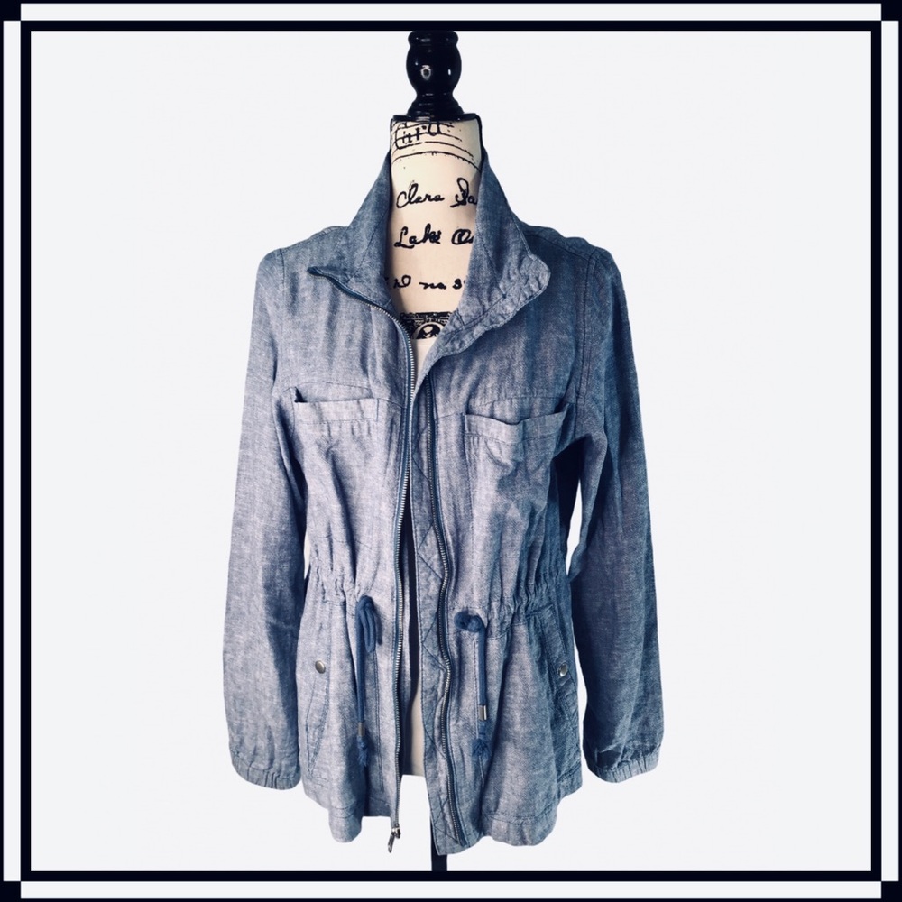 Old Navy - Chambray Denim Anorak/Utility Jacket M